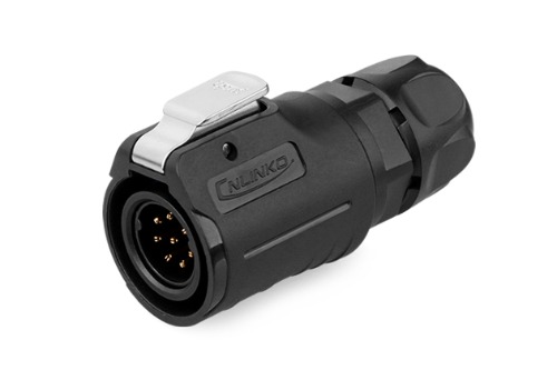 16파이 방수 커넥터 8핀 Male 플러그  LP-16-C08PE-02-001   [CNLINKO] | 파츠바다 - 모든 전자부품의 정답