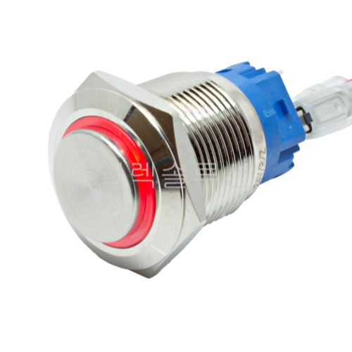 19파이 메탈 푸쉬 스위치 돌출형 레드 LED 6V/12V/24V | 파츠바다 - 모든 전자부품의 정답