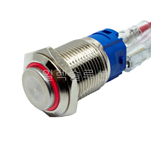 16파이 메탈 푸쉬 스위치 돌출형 레드 LED 6V/12V/24V | 파츠바다 - 모든 전자부품의 정답