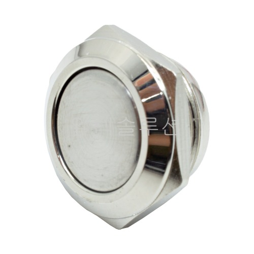 19파이 메탈 푸쉬 스위치 짧은바디 플랫형 무램프 | 파츠바다 - 모든 전자부품의 정답