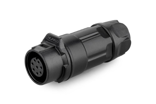 12파이 방수 커넥터 7핀 Female 중간 플러그  LP-12-J07PP-02-001   [CNLINKO] | 파츠바다 - 모든 전자부품의 정답