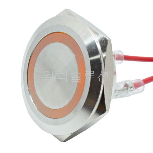 30파이 메탈 푸쉬 스위치 짧은바디 플랫형 옐로우 LED 6V/12V/24V | 파츠바다 - 모든 전자부품의 정답