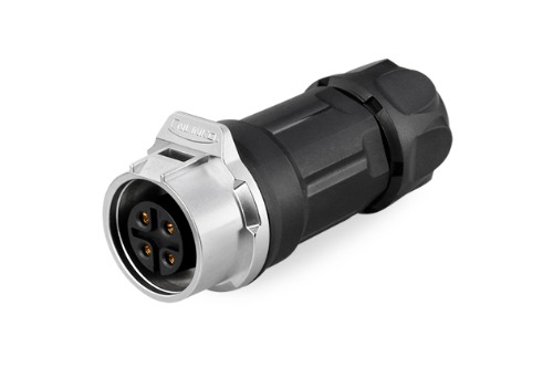 16파이 방수 커넥터 4핀 Female 중간 연결 플러그  LP-16-J04PP-01-001   [CNLINKO] | 파츠바다 - 모든 전자부품의 정답