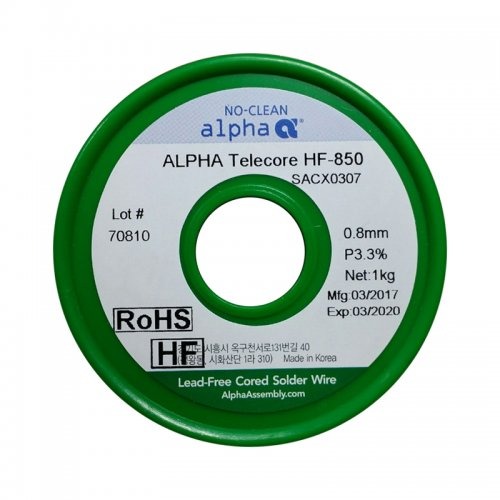 ALPHA SACX0307 무연납 0.8mm 1Kg | 파츠바다 - 모든 전자부품의 정답