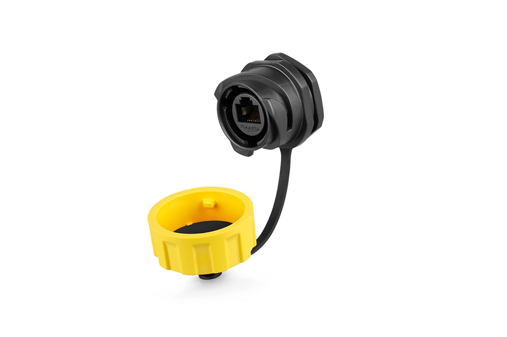 24파이 랜 방수 커넥터 Female 소켓  YM-24-J/RH45/213/SX | 파츠바다 - 모든 전자부품의 정답