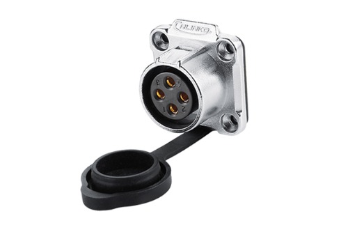 사각 방수 커넥터 소켓 4핀 Female  플러그  LP-20-J04SX-03-401   [CNLINKO] | 파츠바다 - 모든 전자부품의 정답