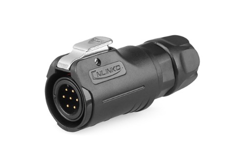 12파이 방수 커넥터 7핀 Male 플러그  LP-12-C07PE-02-001   [CNLINKO] | 파츠바다 - 모든 전자부품의 정답