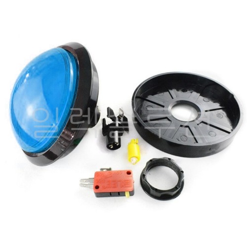 98파이 오락기 아케이드 블루 LED  푸쉬 스위치 돔타입 | 파츠바다 - 모든 전자부품의 정답