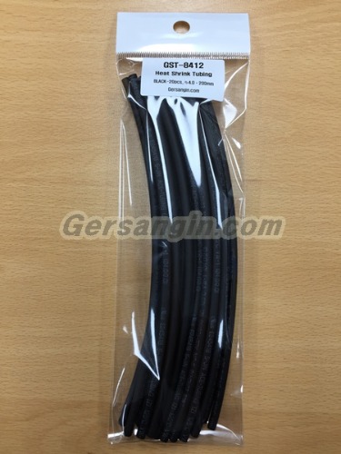 GST-8412_열수축튜브 Heat Shrink Tubing Black-20pcs_파이4.0x200mm | 파츠바다 - 모든 전자부품의 정답