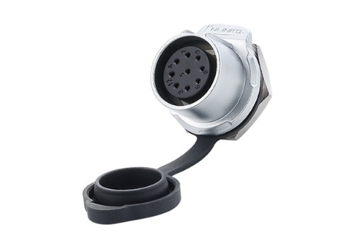 사각 원형 방수 커넥터 소켓 9핀 Female 소켓  LP-20-J09SX-03-101   [CNLINKO] | 파츠바다 - 모든 전자부품의 정답