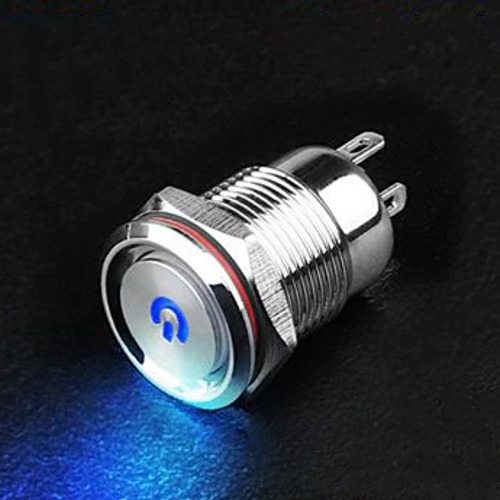 LB12B-P10Z-ET 전원 방수 메탈 푸시 버튼 스위치 온오프 푸쉬 누름 전원 블루 ONOFF PUSHBUTTONSWITCH IP65 | 파츠바다 - 모든 전자부품의 정답