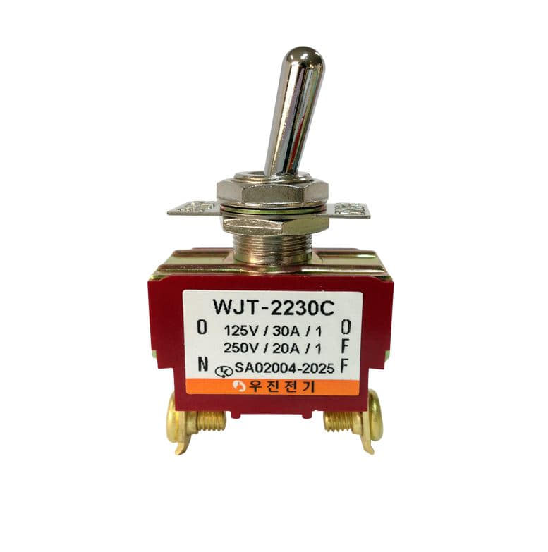 WJT-2230C  ON-OFF 토글 TOGGLE 스위치 12파이 2P 우진전기 | 파츠바다 - 모든 전자부품의 정답