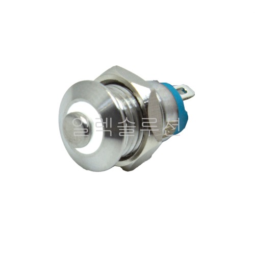8파이 메탈 푸쉬 스위치 화이트 LED 6V/12V | 파츠바다 - 모든 전자부품의 정답