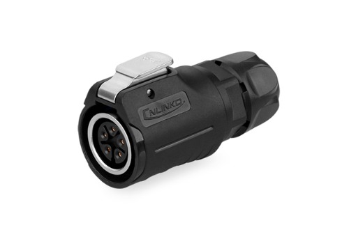 16파이 방수 커넥터 5핀 Female  플러그  LP-16-J05PE-01-001   [CNLINKO] | 파츠바다 - 모든 전자부품의 정답