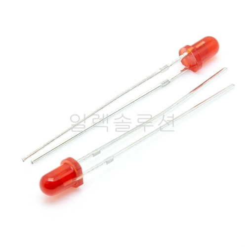 3파이 발광 다이오드 라운드 LED  레드 RED 3mm | 파츠바다 - 모든 전자부품의 정답