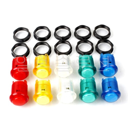 28파이 오락기 아케이드 LED  푸쉬 스위치 원형 | 파츠바다 - 모든 전자부품의 정답