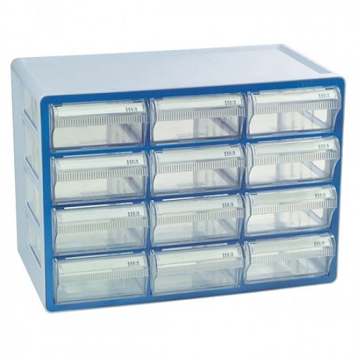 브레인 CA507B(블루) 서랍형정리함 12칸 | 파츠바다 - 모든 전자부품의 정답