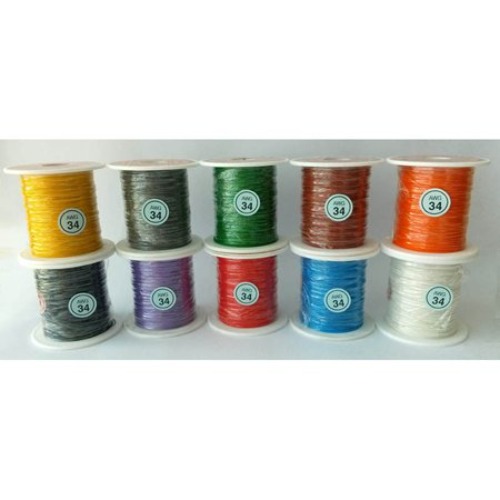 SME 테프론 단선랩핑와이어 0.16mm(AWG34) 노랑 100M | 파츠바다 - 모든 전자부품의 정답