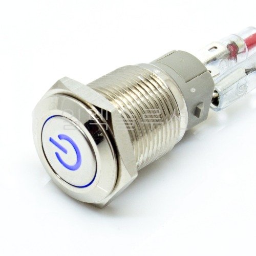 QN16-F5-11/B  16파이   방수 메탈 푸쉬 버튼 전원마크 스위치 전원 마크 LED PUSH BUTTON SWTICH QIANNIAN | 파츠바다 - 모든 전자부품의 정답