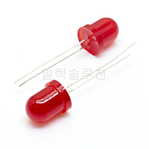 8파이 발광 다이오드 라운드 LED 레드 Red 8mm | 파츠바다 - 모든 전자부품의 정답