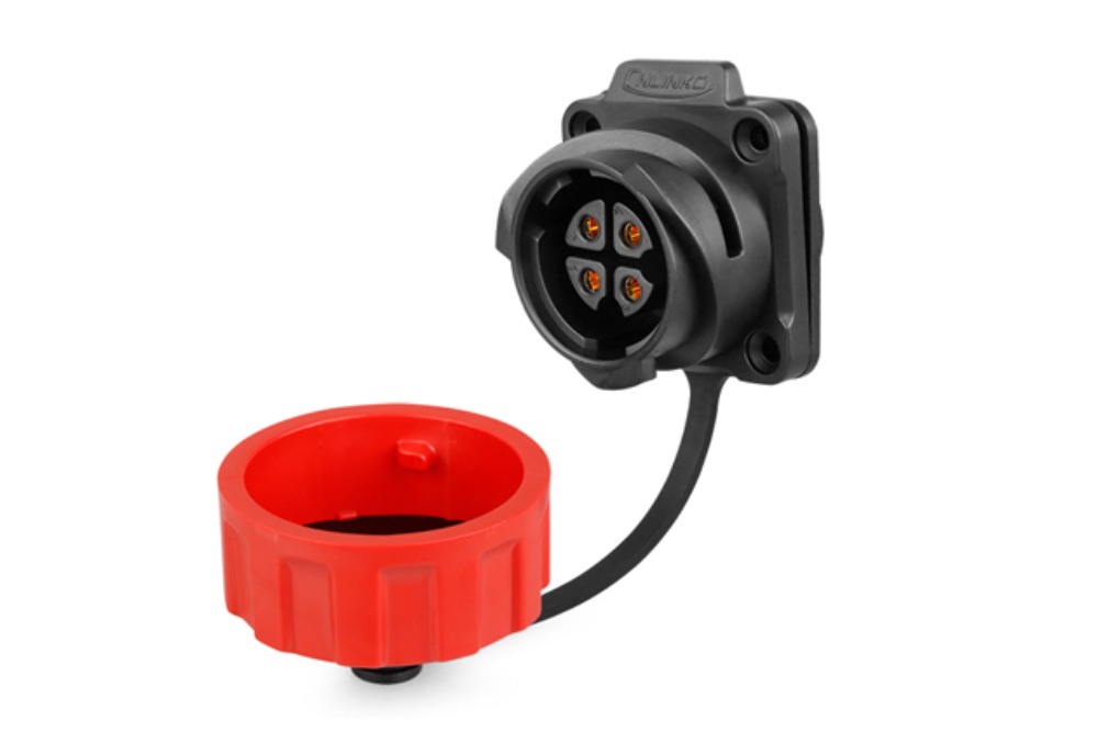 24파이 방수 커넥터 4핀 Female 소켓  YM-24-J04SX | 파츠바다 - 모든 전자부품의 정답