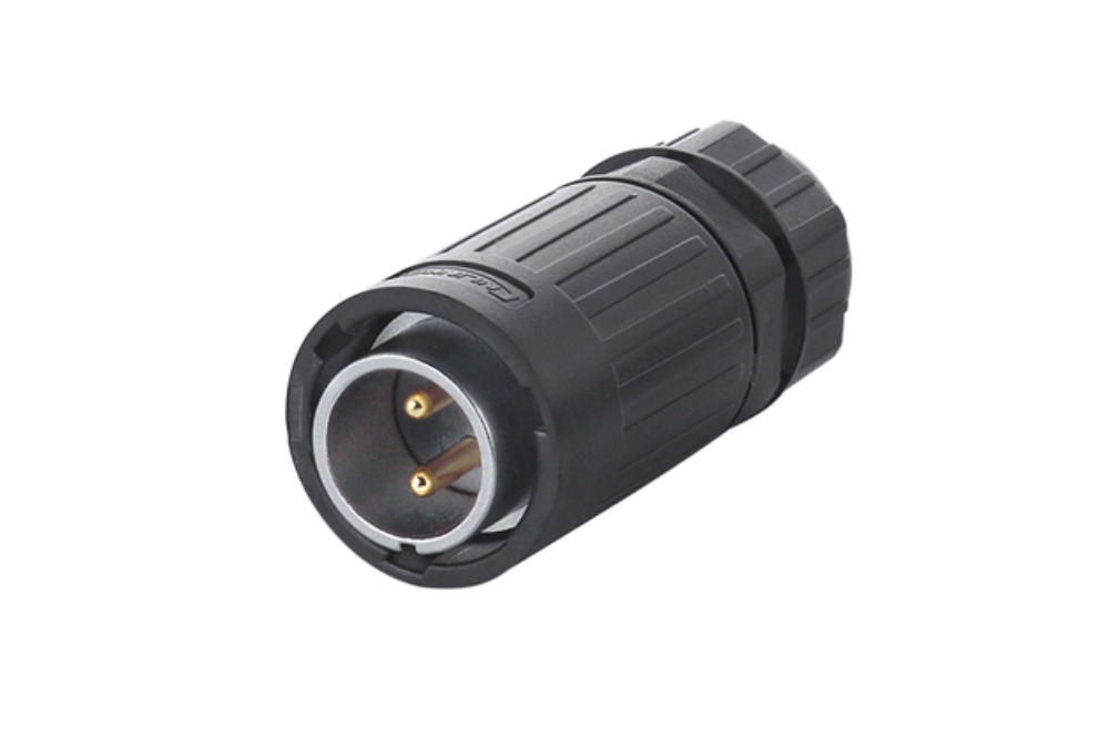 20파이 방수 커넥터 2핀 Male 플러그  YA-20-C02PE | 파츠바다 - 모든 전자부품의 정답