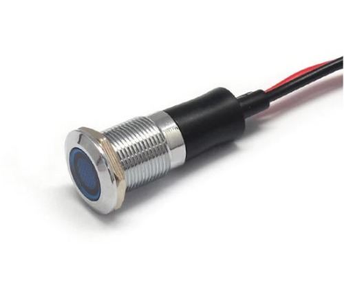 12파이 블루 LED 표시등 램프 시그널 인디게이터  와이어타입 | 파츠바다 - 모든 전자부품의 정답