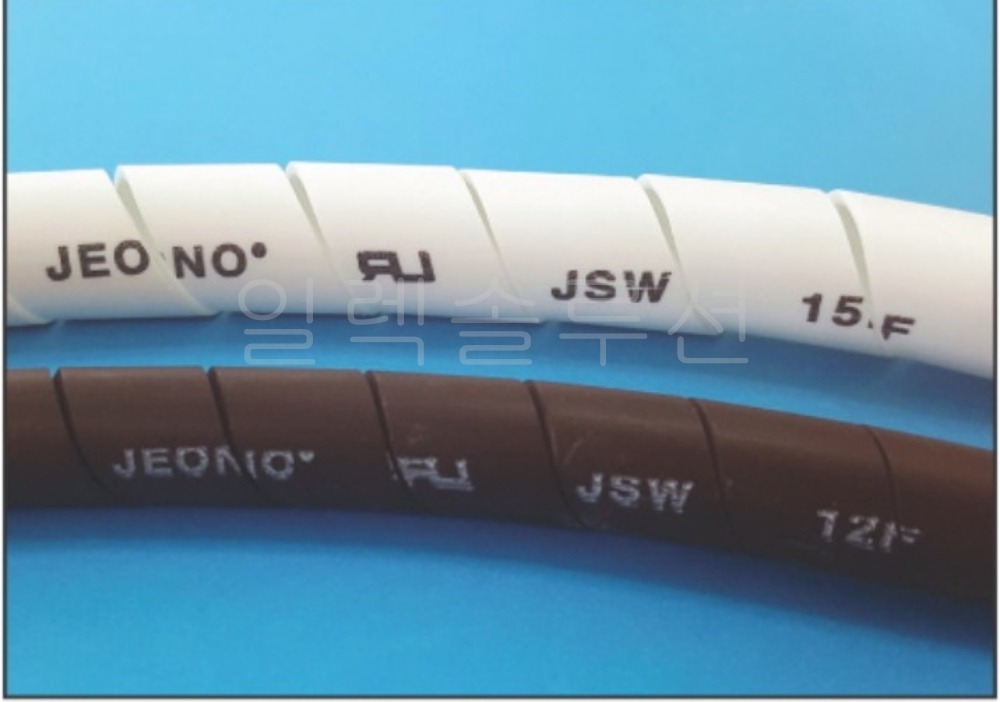 JSW-19F  백색   스피럴 랩  헬리컬밴드  돼지꼬리밴드 케이블 전선정리    30m | 파츠바다 - 모든 전자부품의 정답