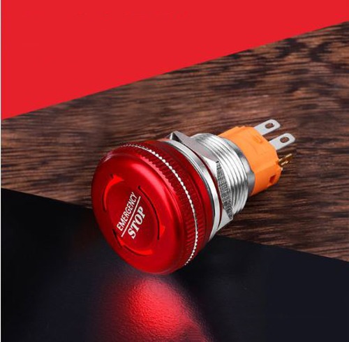 LB22 /  22파이 비상정지 방수 메탈 푸시 버튼 스위치 온오프 푸쉬 누름 ONOFF PUSHBUTTONSWITCH IP67 | 파츠바다 - 모든 전자부품의 정답