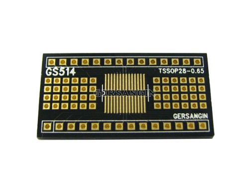 [GS514] TSSOP 28 - 0.65mm (600mil) 변환기판 | 파츠바다 - 모든 전자부품의 정답