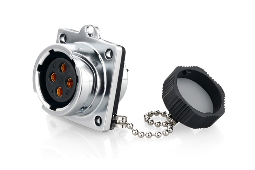 20파이 방수 커넥터 4핀  Female 소켓   YZ-20-J04SX | 파츠바다 - 모든 전자부품의 정답