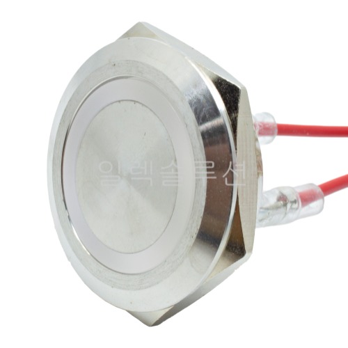 30파이 메탈 푸쉬 스위치 짧은바디 플랫형 화이트 LED 6V/12V/24V | 파츠바다 - 모든 전자부품의 정답
