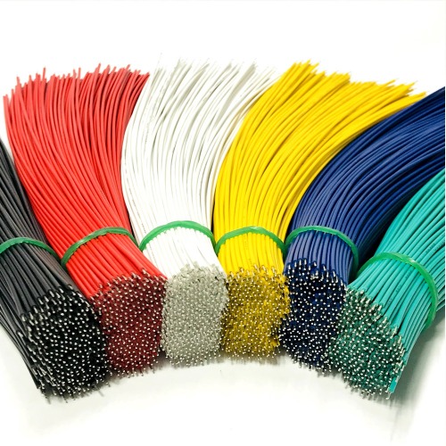 하네스와이어-200mm 검정색_솔더링_3mm양쪽 250개/묶음 | 파츠바다 - 모든 전자부품의 정답