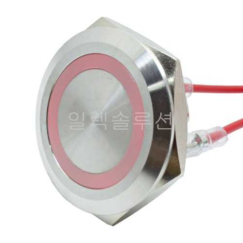 30파이 메탈 푸쉬 스위치 짧은바디 플랫형 레드 LED 6V/12V/24V | 파츠바다 - 모든 전자부품의 정답