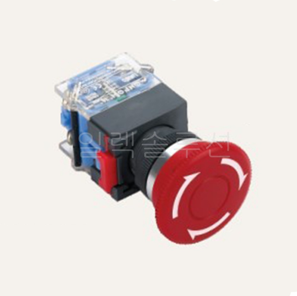 LAS0-K-02TSA  22파이 비상정지  푸시 버튼 스위치 온오프 푸쉬 누름 EMERGENCY  ONPOW | 파츠바다 - 모든 전자부품의 정답