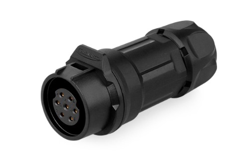 16파이 방수 커넥터 8핀 Female 중간 플러그  LP-16-J08PP-02-001   [CNLINKO] | 파츠바다 - 모든 전자부품의 정답