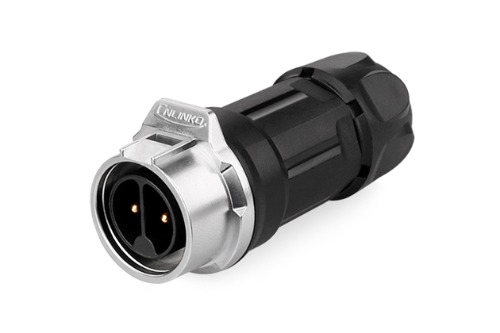 16파이 방수 커넥터 2핀 Male 중간 플러그  LP-16-C02PP-01-001   [CNLINKO] | 파츠바다 - 모든 전자부품의 정답