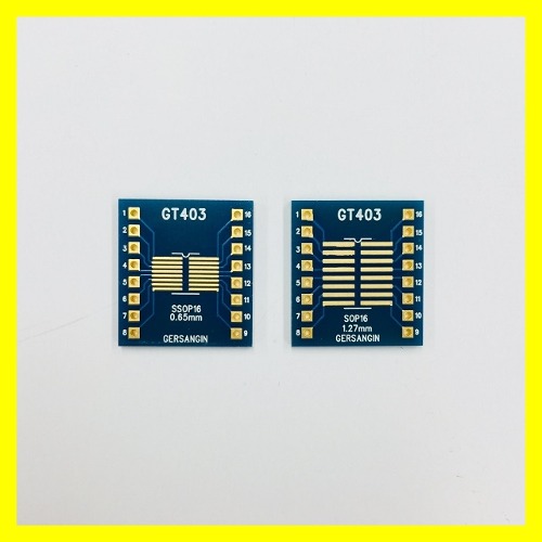[GT 403] SSOP-16-0.65mm, SOP-16-1.27mm Double adapter 변환기판 pcb adapter TSSOP SO | 파츠바다 - 모든 전자부품의 정답