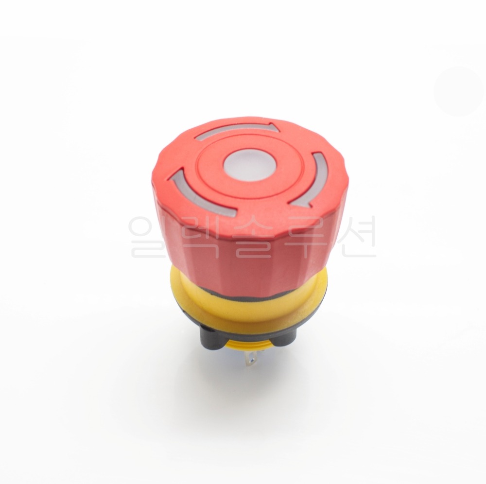 LAS1-A22Y-02TSBR12V  22파이 비상정지  푸시 버튼 스위치 온오프 푸쉬 누름 EMERGENCY  ONPOW | 파츠바다 - 모든 전자부품의 정답