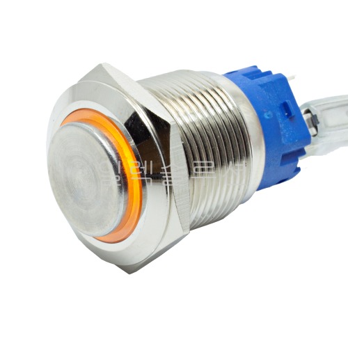 19파이 메탈 푸쉬 스위치 돌출형 옐로우 LED 6V/12V/24V | 파츠바다 - 모든 전자부품의 정답