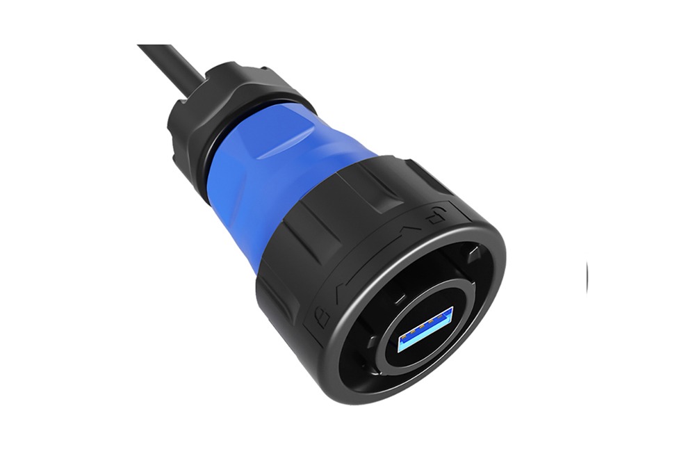 24파이 USB3.0 방수 커넥터 Male 플러그  YM-24-C/USB3/016/PE | 파츠바다 - 모든 전자부품의 정답