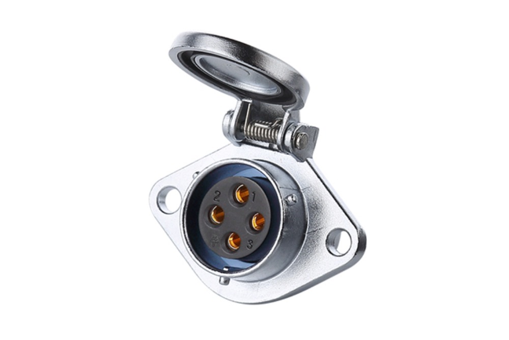 20파이 방수 커넥터 4핀 Female 소켓  YA-20-J04SX | 파츠바다 - 모든 전자부품의 정답