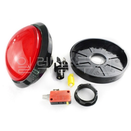 98파이 오락기 아케이드 레드 LED  푸쉬 스위치 돔타입 | 파츠바다 - 모든 전자부품의 정답