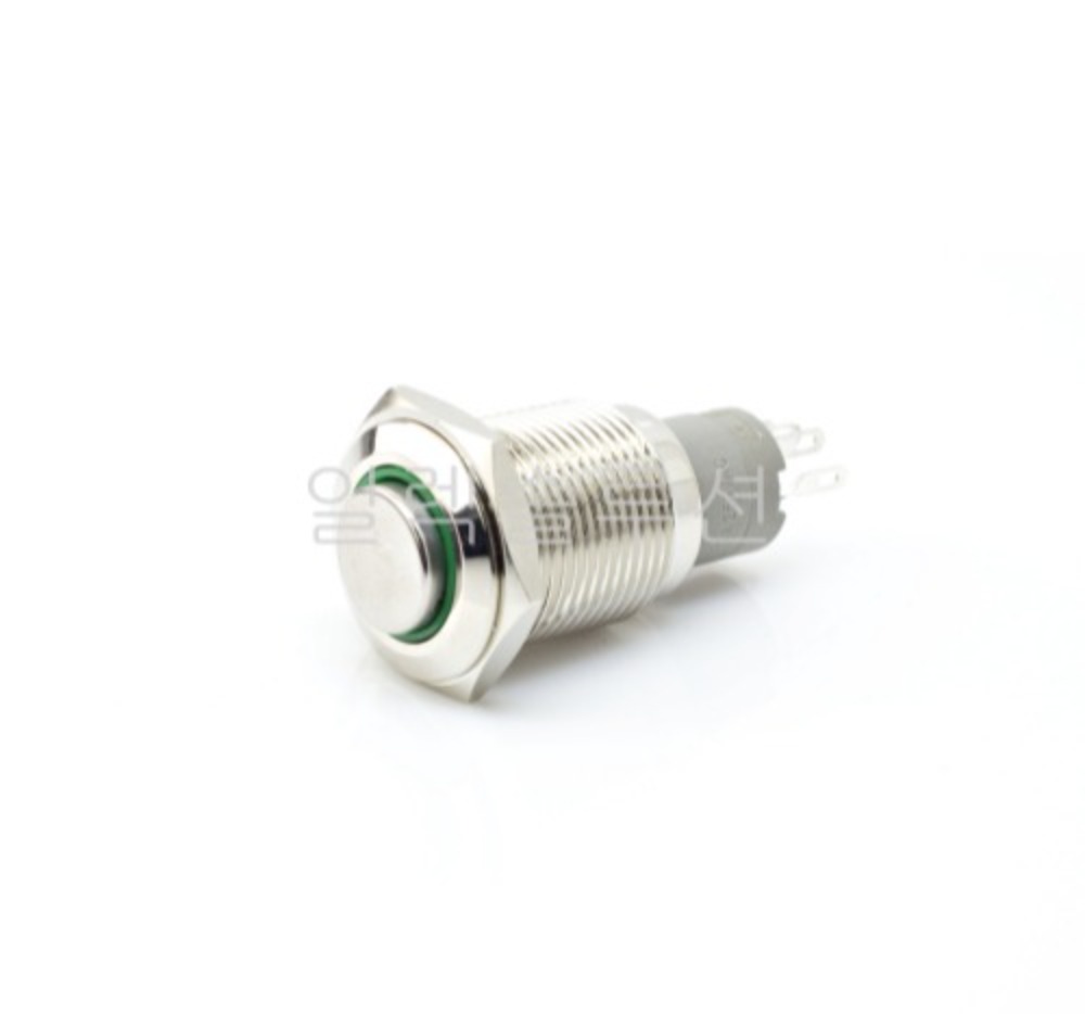 QN16-C2-11/G  16파이 녹색LED  방수 메탈 푸쉬 버튼 스위치  PUSH BUTTON SWTICH QIANNIAN | 파츠바다 - 모든 전자부품의 정답