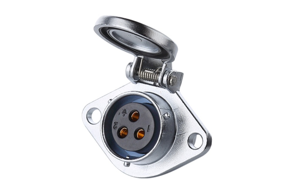 20파이 방수 커넥터 3핀 Female 소켓  YA-20-J03SX | 파츠바다 - 모든 전자부품의 정답