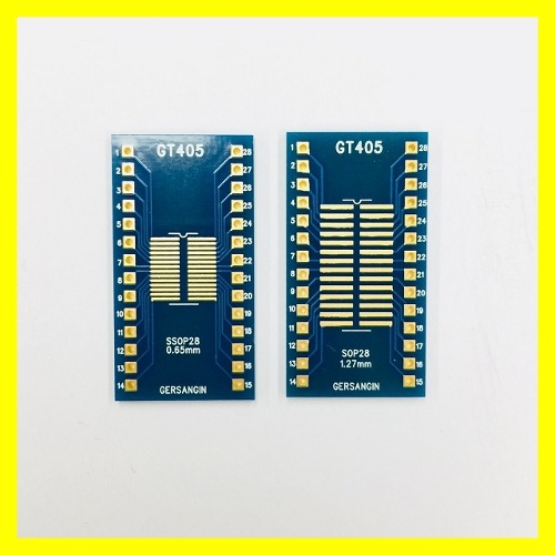 [GT 405] SSOP-28-0.65mm, SOP-28-1.27mm Double adapter 변환기판 pcb adapter TSSOP SO | 파츠바다 - 모든 전자부품의 정답